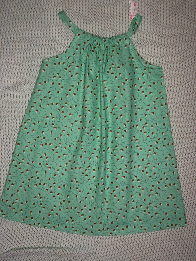 Girls Summer Breezy Dresses in Blue & Pastel Green Bee prints ..100% cotton..$40