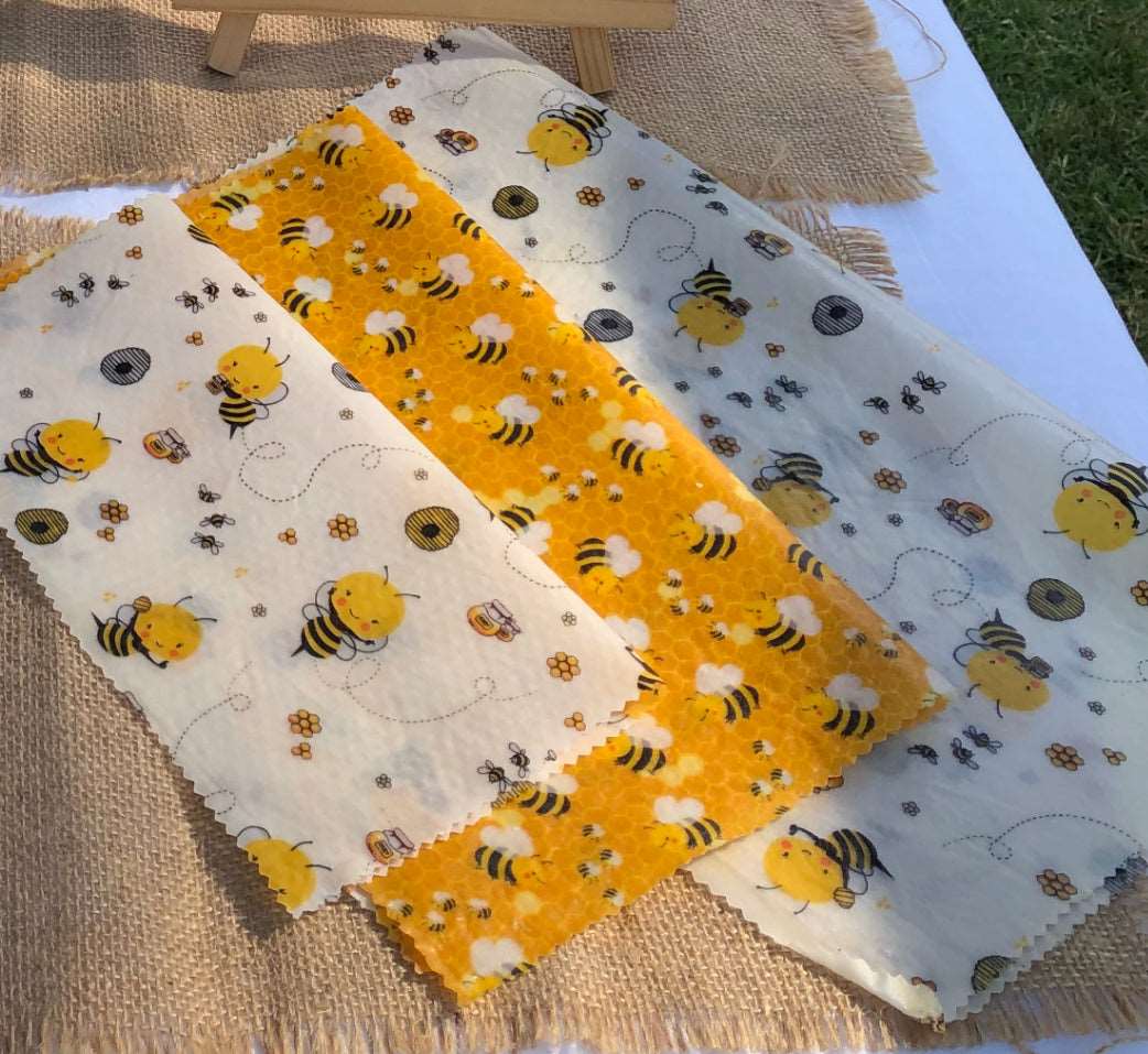 Organic Beeswax Wraps - small, medium & large !