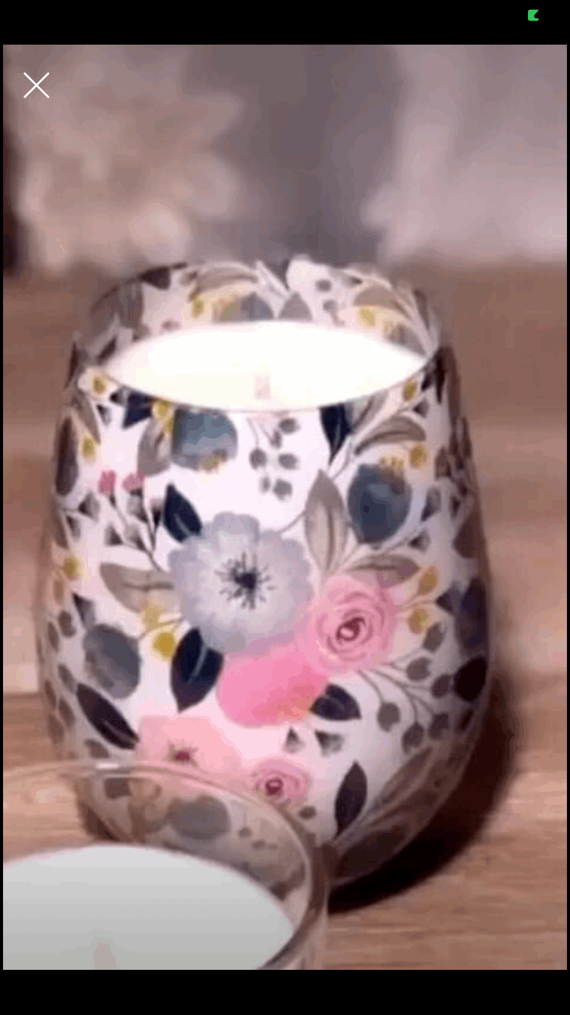 Extra Large Floral Isabelle Glass Candle 550ml $49.95