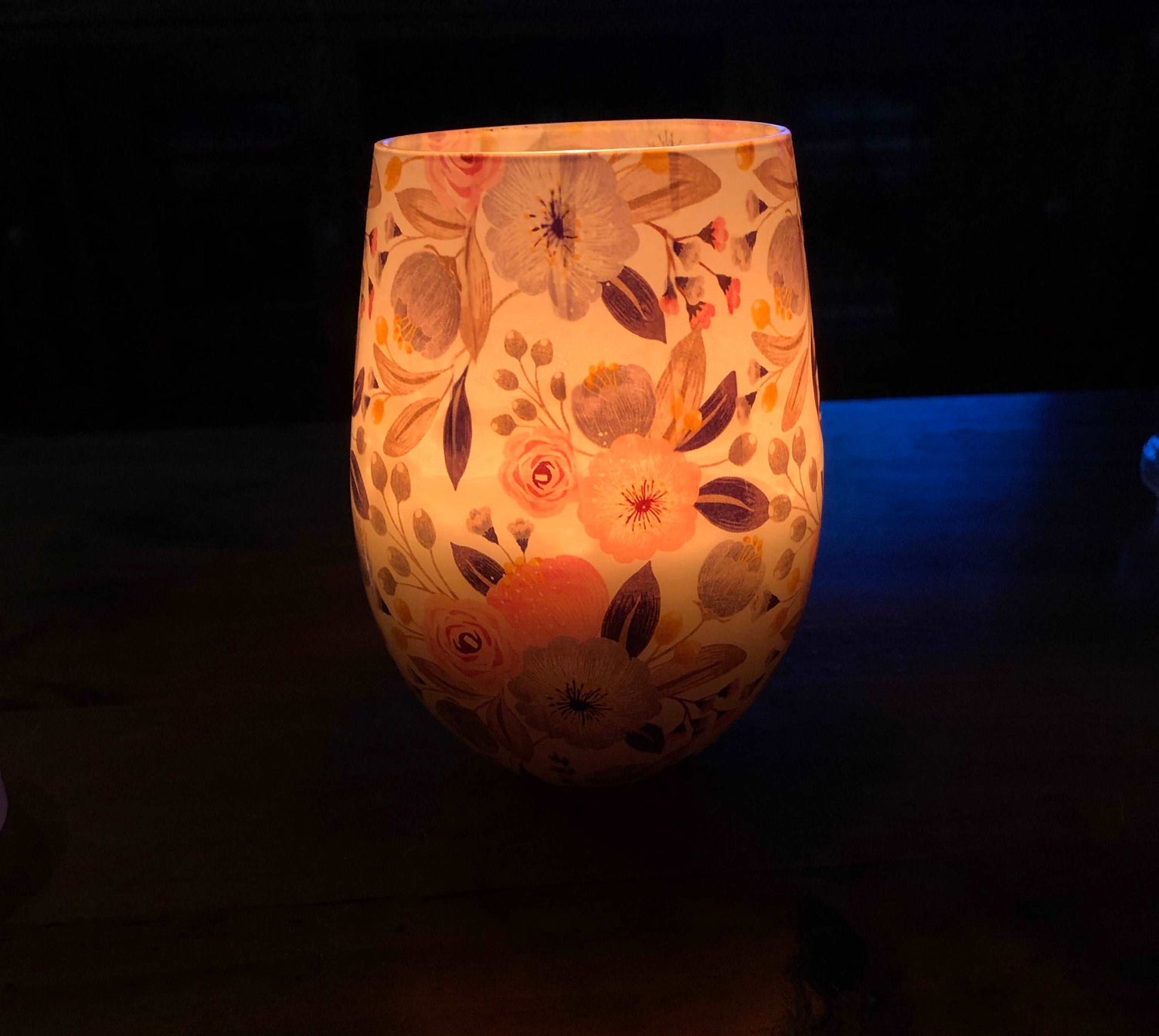 Extra Large Floral Isabelle Glass Candle 550ml $49.95