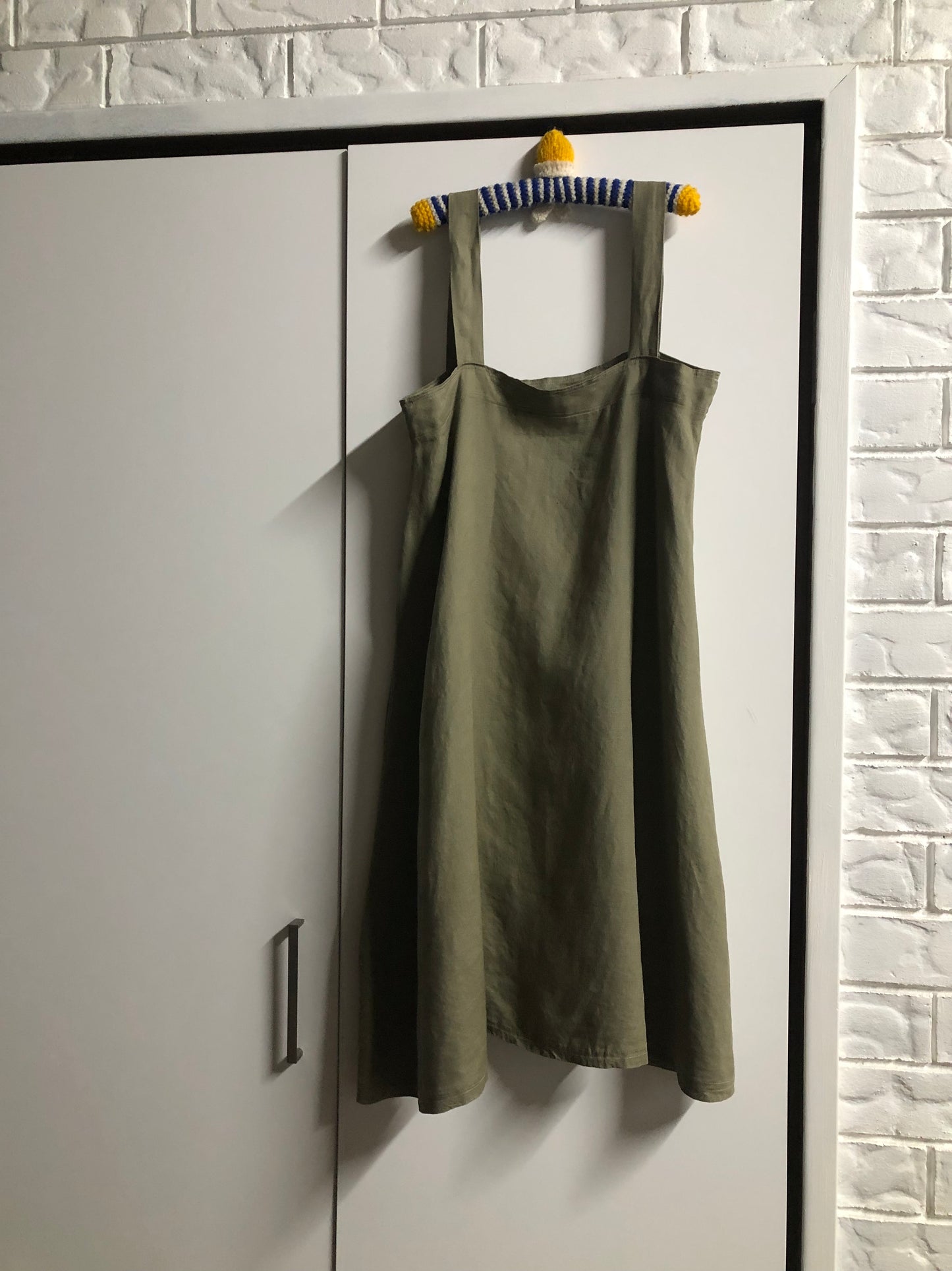 Hemp-Linen blend & Linen Pinafore Dress  $79.95